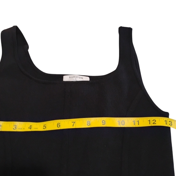 Babaton Aritzia | NWOT Sculpt Knit Bustier Black Mini Bodycon Contour Dress | SM - Picture 3 of 11